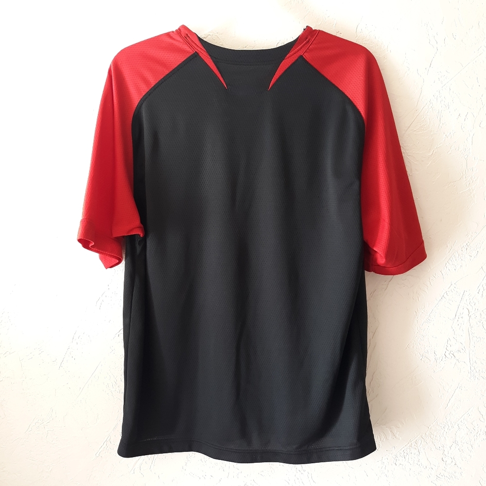 Nike Men's Performance Shirt Size Large Black/Red - Picture 2 of 6
